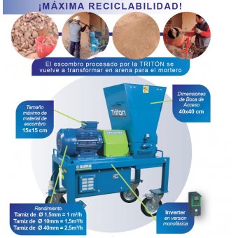 Trituradora de Escombros TRITON  400V T 5.5CV 50HZ 5P S