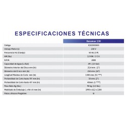 Cortadora Cerámica y Porcelánicos 250 mm 230V KERAMAX 1600 mm